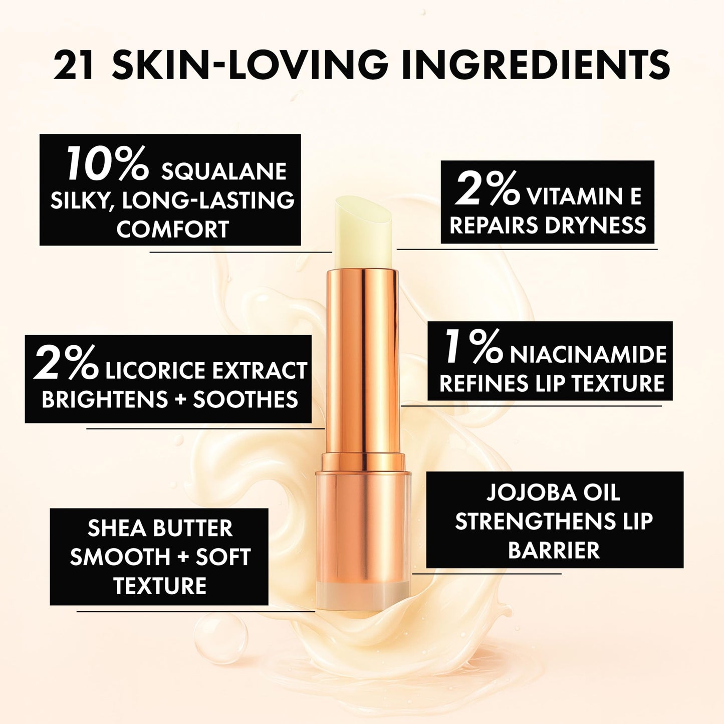 Clinexil Lip Balm – Hydrating Lip Repair with Cold-Pressed Oils, 10% Squalane, Vitamin E & Ceramides