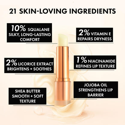 Clinexil Lip Balm – Hydrating Lip Repair with Cold-Pressed Oils, 10% Squalane, Vitamin E & Ceramides