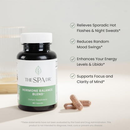 The Spa Dr. Hormone Balance for Women - Menopause Supplements for Women with Saw Palmetto, Chaste Tree Berry, Dong Quai for Night Sweats, Hot Flashes & Mood Swings - Menopause Support - 60 Capsules The Spa Dr.Buy Supplements Australia