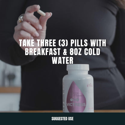 Sweat Ethic Victress, Hormone Balance Support for Women with KSM-66 Ashwagandha, DIM, Biotin, Folic Acid, Dandelion Root, Cayenne Pepper & Vitamin D3, Daily Wellness Formula, 90 Easy to Take Capsules Sweat EthicBuy Supplements Australia
