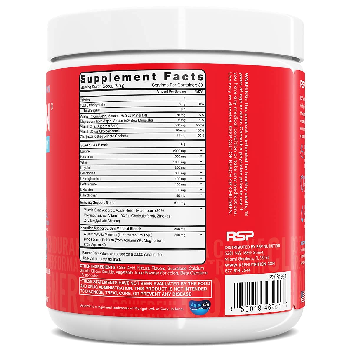 RSP NUTRITION Vegan AminoLean Pre Workout Energy (Pineapple Coconut 25 Servings) with AminoLean Recovery Post Workout Boost (Tropical Island Punch 30 Servings)