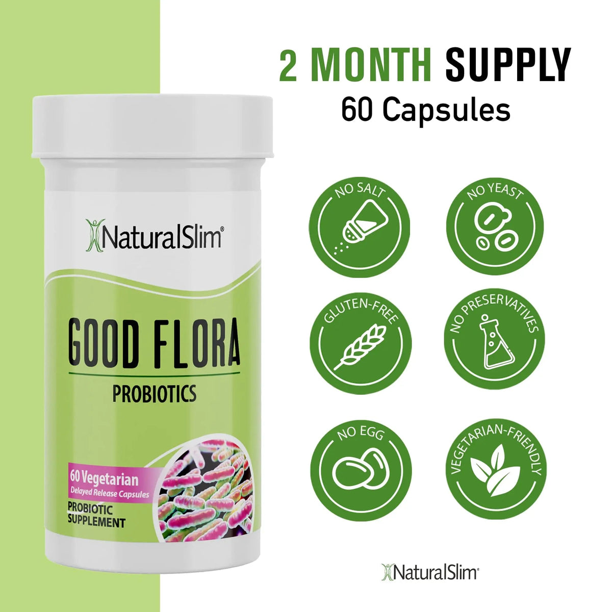 Probiotic Nutritional Supplements Gentle Formula Pro Biotics for Gut Health, Digestive Health, Immune Support, & De-Bloating for Women & Men, 7 Powerful Probiotic Strains, 60 Vegetarian Capsules 3 Pk NaturalSlimBuy Supplements Australia