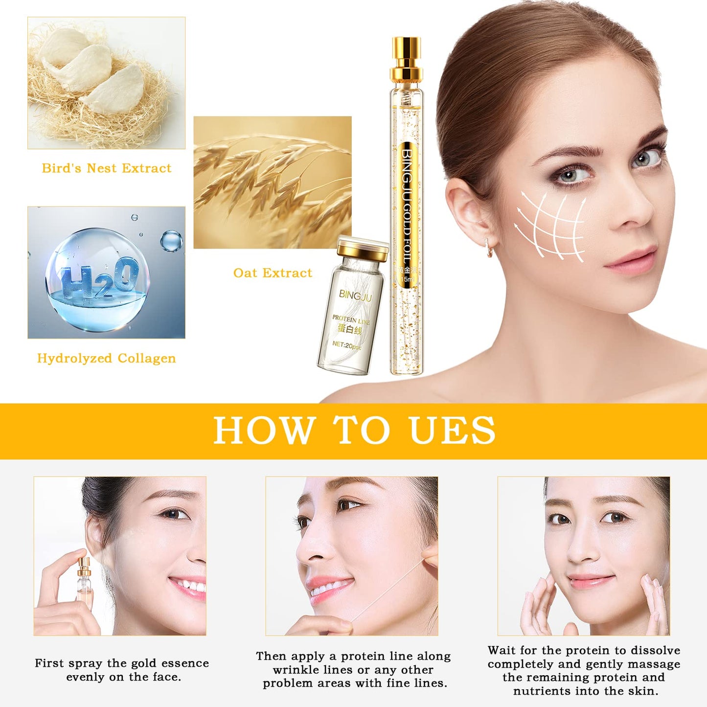 Instalift Korean Protein Thread Lifting Set, Absorbable Collagen Threads for Face Lift, Soluble Protein DRTRUBuy Supplements Australia