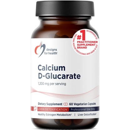 Designs for Health Calcium D-Glucarate - 1200mg CDG for Liver Support - Detoxification + Healthy Hormone Metabolism Support Supplement for Men + Women - Non-GMO, Soy-Free (60 Capsules) Designs for HealthBuy Supplements Australia