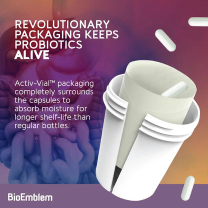 BioEmblem Probiotics for Women & Men – 55 Billion CFU | 11 Strains with Prebiotics & Postbiotics | Jerusalem Artichoke & Inulin | Digestive & Immune Support, Nutrient Absorption | Non-GMO,45 Capsules BioEmblemBuy Supplements Australia
