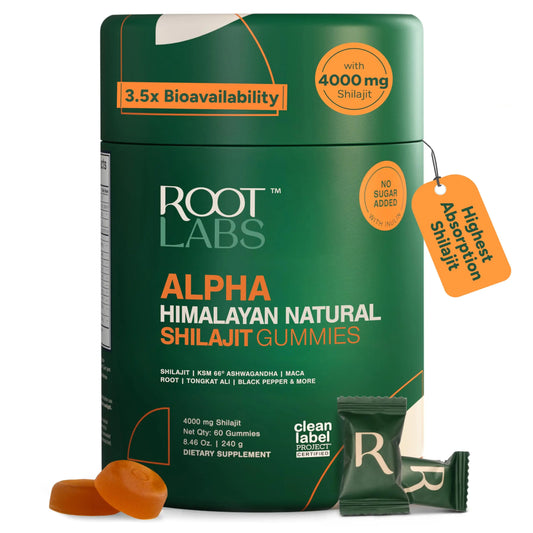 ROOT LABS 10-in-1 Alpha Shilajit Gummies | 4000 mg Pure Himalayan Shilajit with Tongkat Ali & Maca Root | Shilajit for Men & Women | ShilAbsorb Bioavailability Tech ROOT LABS canada supplements