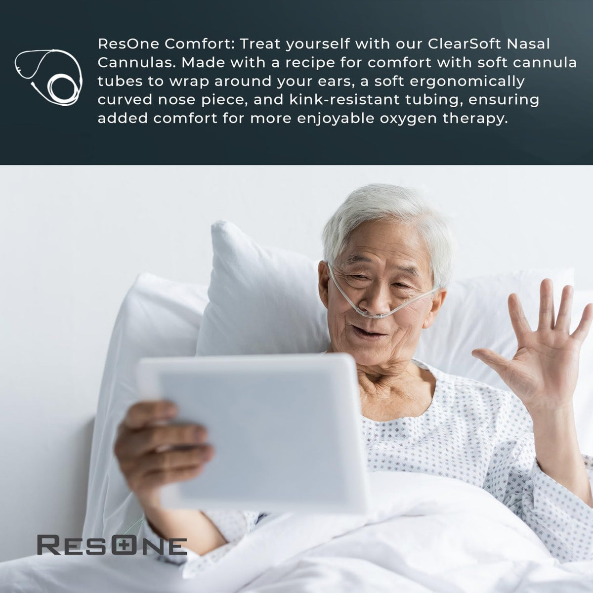 ResOne Soft Nasal Cannula 5-Pack - Oxygen Cannula, Curved Prongs, 4Ft Crush-Resistant Tubing ResOneBuy Supplements Australia