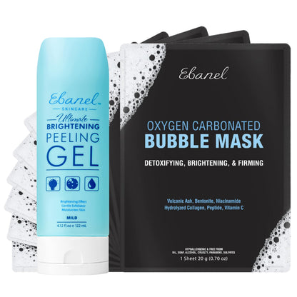 Ebanel Bundle of 10 Pack Bubble Clay Masks, and Exfoliating Face Scrub Peeling Gel Mild 4.12 Oz Ebanel buy supplements Au