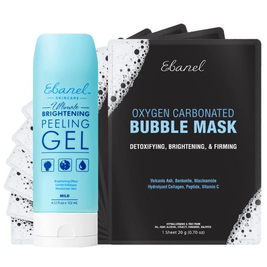 Ebanel Bundle of 10 Pack Bubble Clay Masks, and Exfoliating Face Scrub Peeling Gel Mild 4.12 Oz Ebanel buy supplements Au