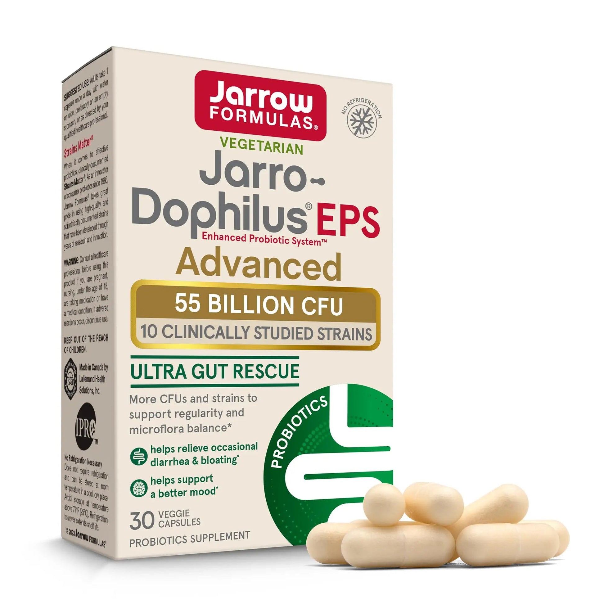 Jarrow Formulas Jarro-Dophilus EPS Advanced, 55 Billion CFU Probiotics, Digestive Support for Adults, 30 Probiotic Supplement Veggie Capsules, Up to 30 Day Supply Jarrow FormulasBuy Supplements Australia