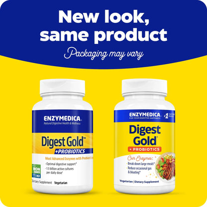 Enzymedica Digest Gold + Probiotics, 2-in-1 Digestive Enzymes & Probiotic Support, Promotes Gut Health with 1 Billion Active Cultures, 180 Capsules Enzymedica buy supplements Au