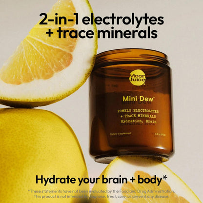 Moon Juice Mini Dew Electrolytes Powder - Sugar Free Minerals & Electrolyte Hydration Powder for Instant Hydration & Brain Support - Magnesium, Calcium, Potassium, Pink Salt, Pomelo, 30 Servings Moon JuiceBuy Supplements Australia