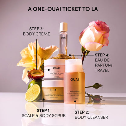OUAI Body Cleanser Travel Size, Melrose Place - Foaming Body Wash with Jojoba Oil & Rosehip Oil to Hydrate, Balance & Soften Skin - Paraben, Phthalate, Sulfate Free Skin Care Products (3 Fl Oz) OUAIBuy Supplements Australia