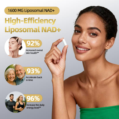 NAD Supplement 1600mg, NAD+ with Resveratrol & Nicotinamide Riboside, Anti-Aging Support, Cellular Energy & Mental Clarity Support, Vegan Non-GMO, 120 Capsules ANTIAGING SUPPORTBuy Supplements Australia