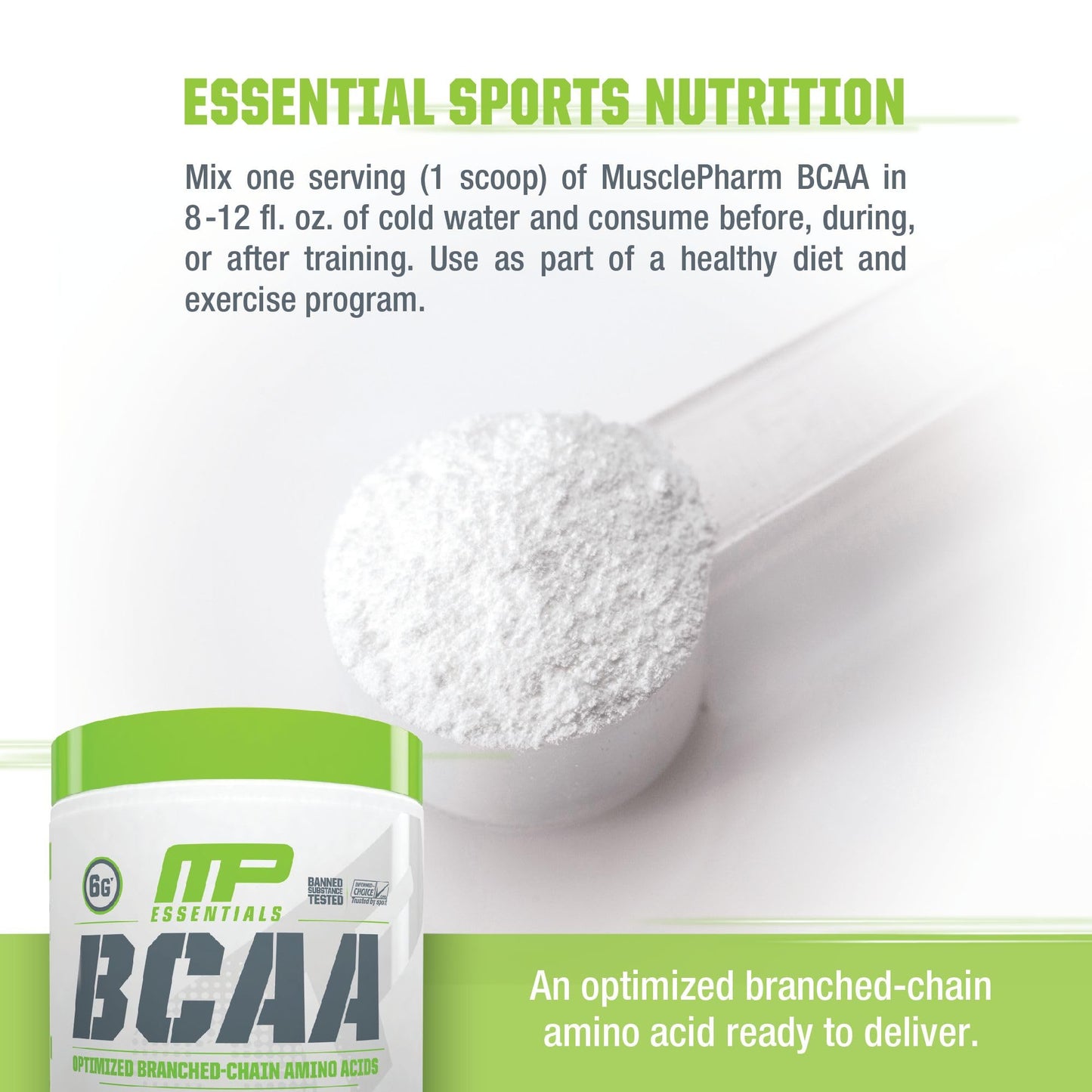 MusclePharm Essentials BCAA Powder, Pre & Post Workout Recovery Drink, Supports Muscle PharmBuy Supplements Australia