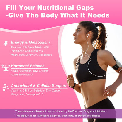 Sijigood 90 Count | Methylated Multivitamin Gummies for Women – Womens Multivitamin Gummies with B Complex, Minerals, CoQ10, Myo-Inositol for Energy, Hormone Balance & Immune Support Sugar Free SijigoodBuy Supplements Australia