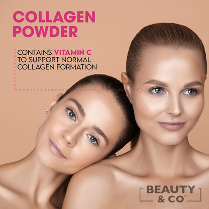 Collagen 2500mg Powder Supplement Boosted with Vitamin C and Hyaluronic Acid (Bovine) Beauty & CoBuy Supplements Australia