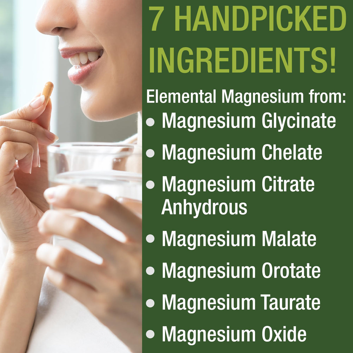 Magnesium Glycinate + Citrate + Malate + Chelate + Orotate + Taurate + Oxide. 7 Forms of Magnesium Complex. 500mg Supplement Capsules for Women & Men. 2 Pills for Sleep, Leg Cramps, Muscles Peak PerformanceBuy Supplements Australia