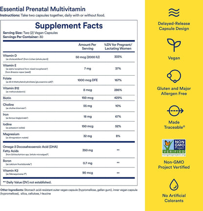 Ritual Prenatal Multivitamin and Gut Duo Supplements with Prenatal Vitamins and Synbiotic+: 3-in-1 Probiotic, Prebiotic, Postbiotic, Supports Pregnancy, and Gut Health, 30 Day Supply RitualBuy Supplements Australia