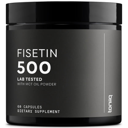 Toniiq Ultra High Purity Fisetin 500mg - 98%+ Higly Purified & Bioavailable Fisetin Supplement with MCT Oil for Absorption - Third-Party Tested Senolytic Supplements for Aging Support - 60 Capsules Toniiq buy supplements Au