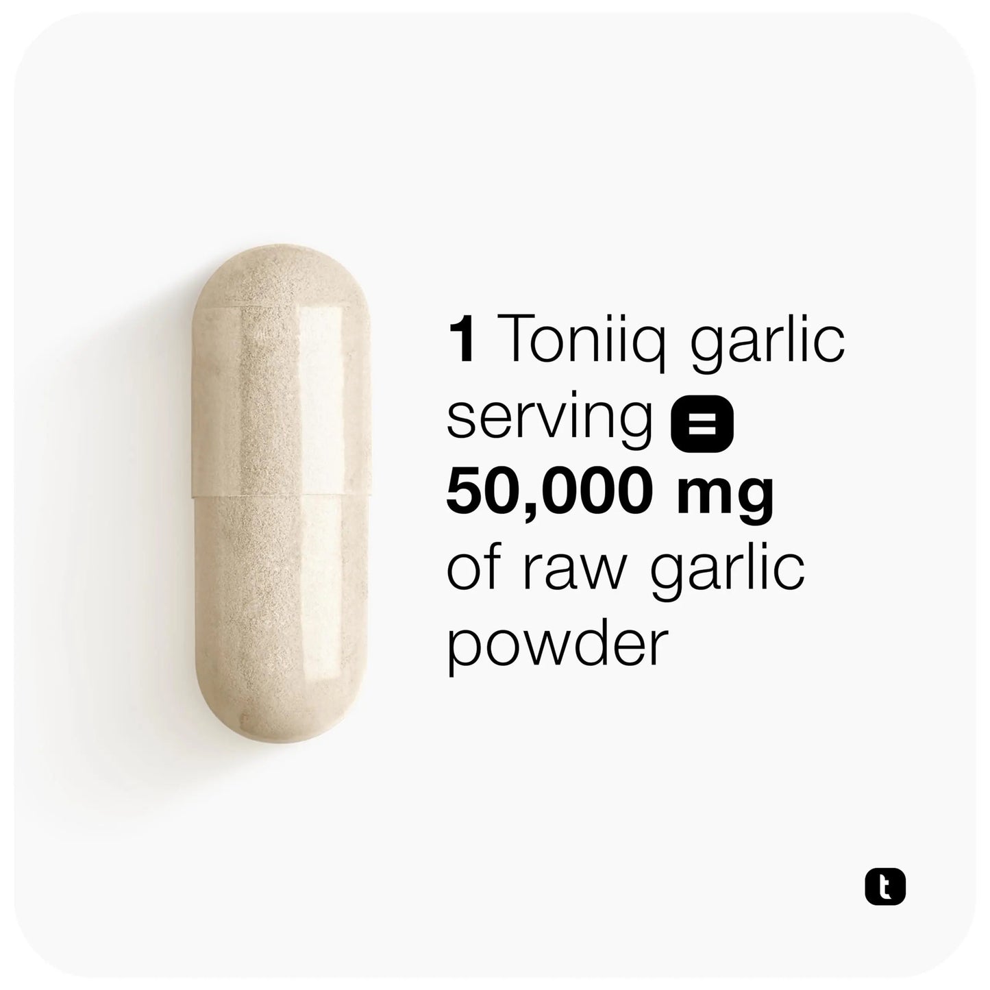 Toniiq Garlic Capsules with 10,000mcg Allicin - Odorless - 50:1 Extract for Maximum Potency - Third-Party Lab Tested - 60 Vegetarian Capsules Toniiq buy supplements Au