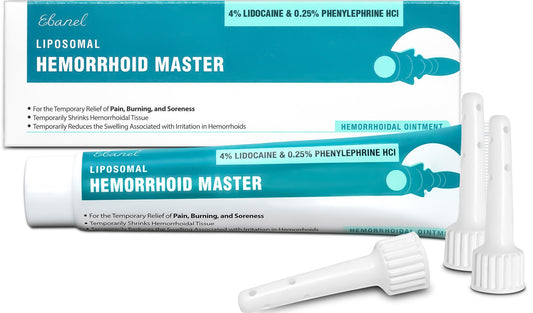 Ebanel 4% Lidocaine Hemorrhoid Treatment Ointment with Phenylephrine, Witch Hazel, Vitamin B6, Zinc Oxide, Frankincense, External and Internal Hemorrhoids Treatment Burn Itch Pain Relief Anal Cream Ebanel buy supplements Au