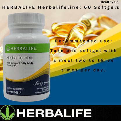 Herbalife Herbalifeline: 60 Softgels with Vitamin E, Marine Lipid Complex, Omega-3 Fatty HerbalifeBuy Supplements Australia