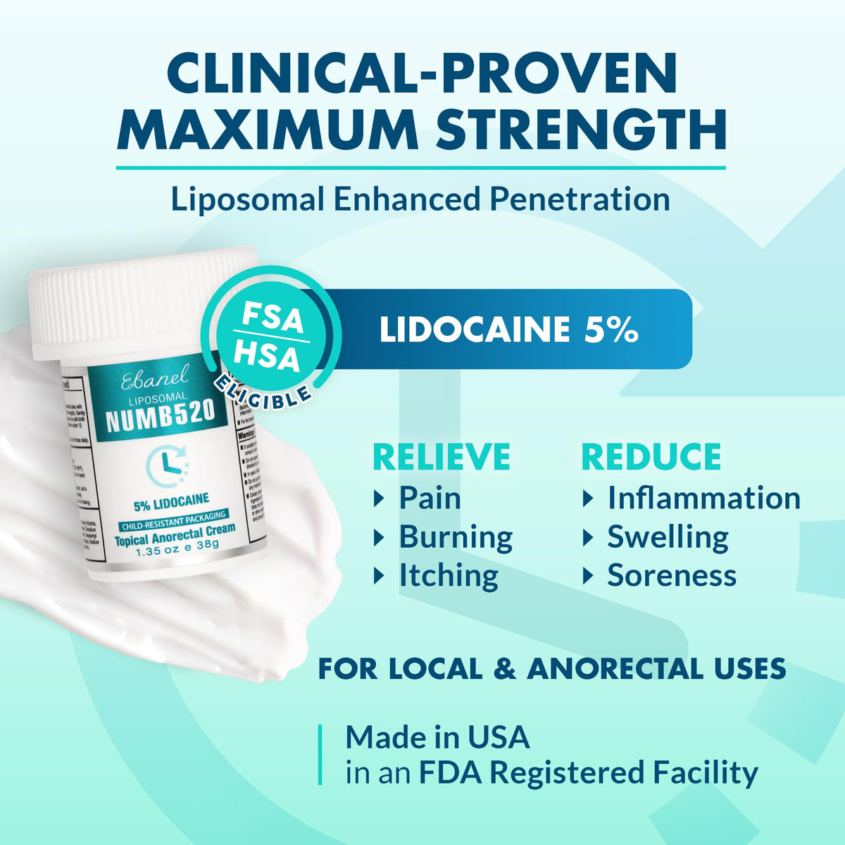 Ebanel Bundle of Lidocaine Numbing Cream, and Numbing Spray Ebanel buy supplements Au