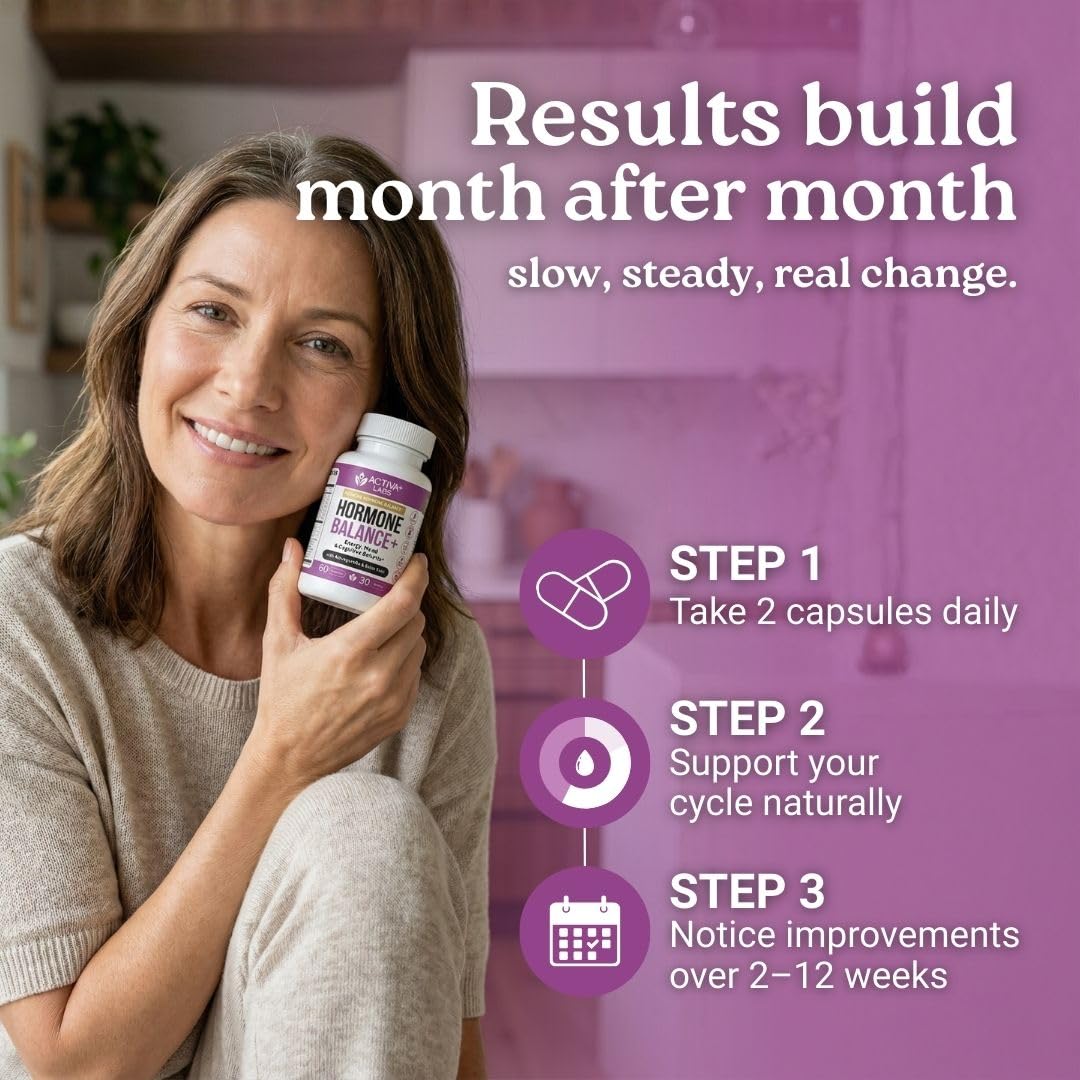Activa Labs+ Hormone Balance for Women | Boost Energy, Mood, Libido and Focus | Supports Cycle&Menopause Comfort | Gluten, Soy&Lactose Free | 30 Day Supply Activa LabsBuy Supplements Australia