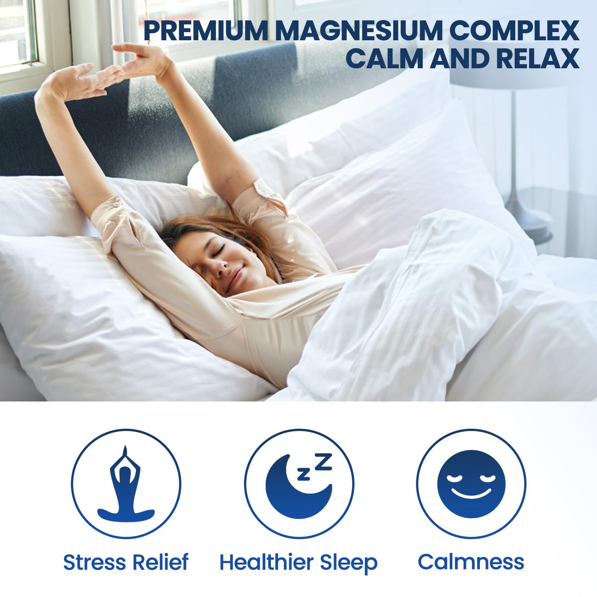 Triple Magnesium Complex Supplement-Magnesium Glycinate, Citrate, Malate Liquid Drops 500mg with Ashwagandha, L-Theanine, B6 for Calm, Stress Relief, Sleep, Muscle Support-Green Apple Flavor dilibBuy Supplements Australia