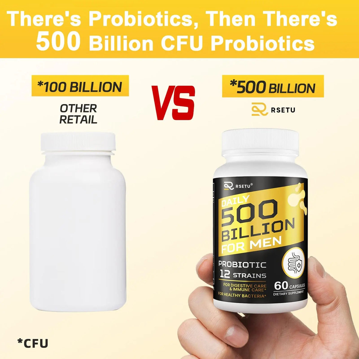 Probiotics for Men, 500 Billion CFUs & 12 Strains Mens Probiotic with Turmeric Cranberry, Goji, Gut Health for Men, for Digestive Health, Gut, Bloating & Gas, Immune, Energy Support, 120-Day Supply RSETU buy supplements Au