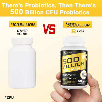 Probiotics for Men, 500 Billion CFUs & 12 Strains Mens Probiotic with Turmeric Cranberry, Goji, Gut Health for Men, for Digestive Health, Gut, Bloating & Gas, Immune, Energy Support, 120-Day Supply RSETU buy supplements Au