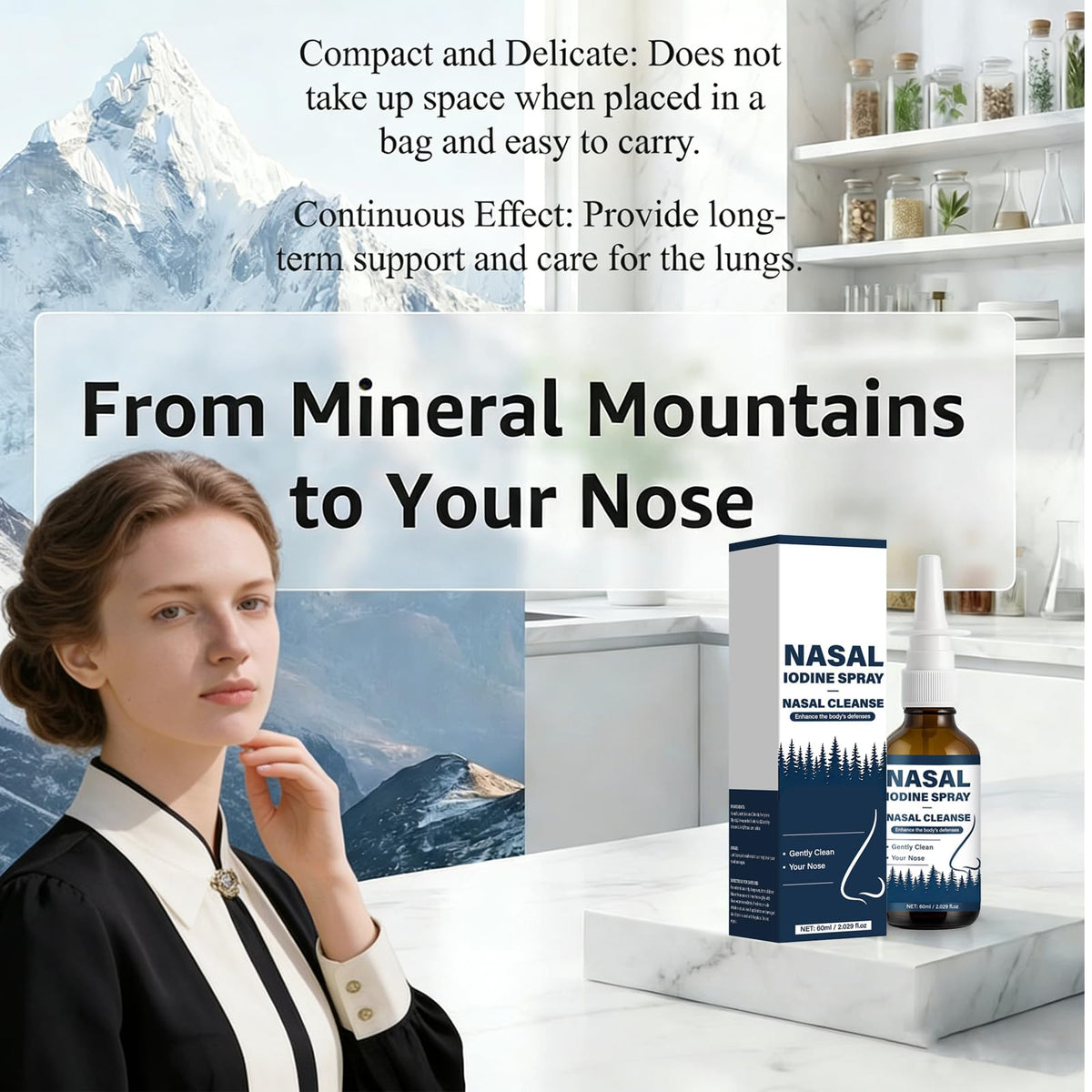 VIPUDA Nutramd Iodine Nasal Spray, Cleanses & Refreshes Your Nasal Passages, Iodine & Fulvic Acid Blend, 100% Natural Mineral Formula – 60 ml/2.029 fl.oz (1pc) VIPUDABuy Supplements Australia