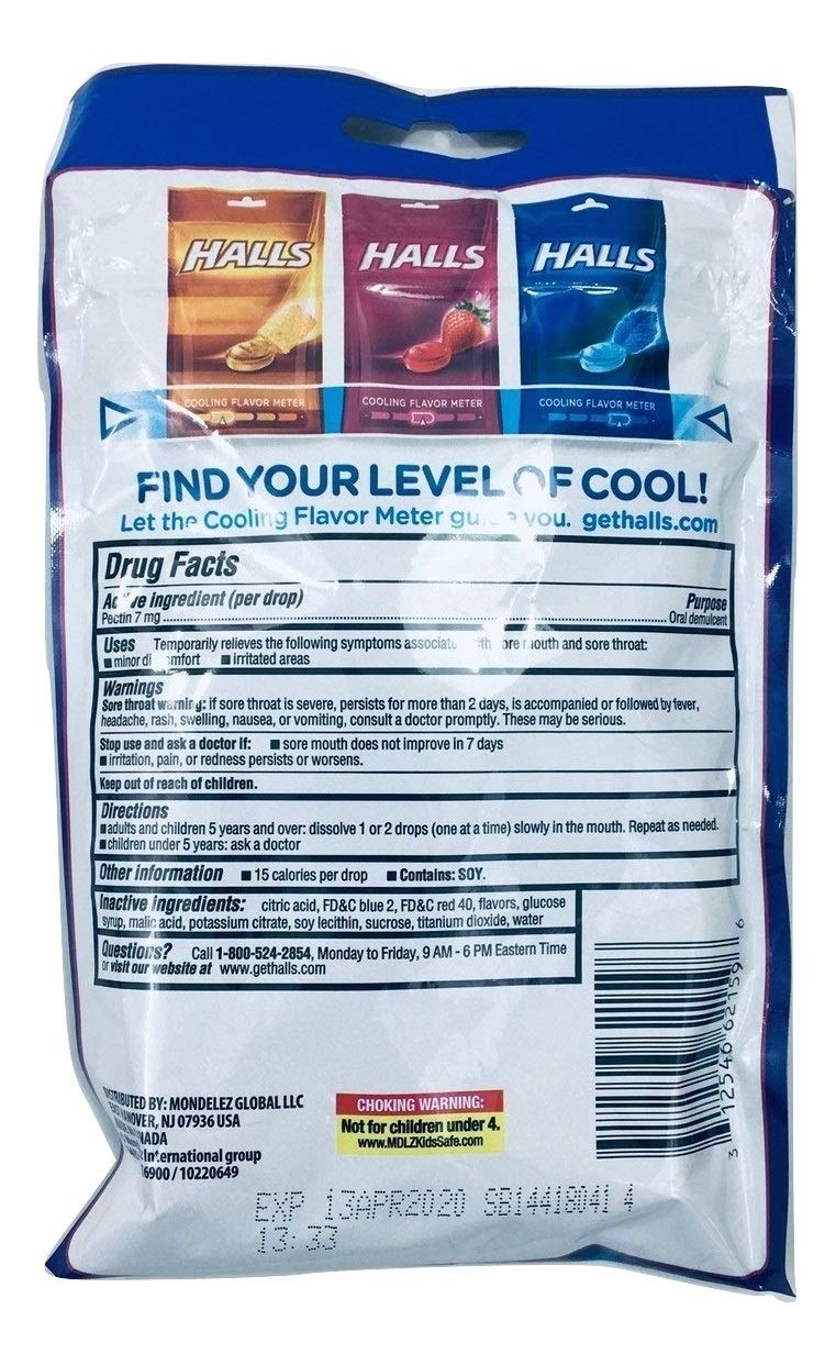 Halls Breezers Cool Berry Cough Drops - Pack of 3 HALLS buy supplements Au