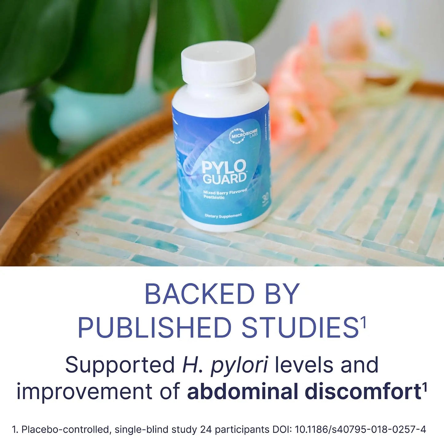 Microbiome Labs PyloGuard - Patented L reuteri DSM17648 to Improve Digestive Comfort - Gut Health & Immune Support Supplement - Postbiotic (30 Capsules) Microbiome LabsBuy Supplements Australia