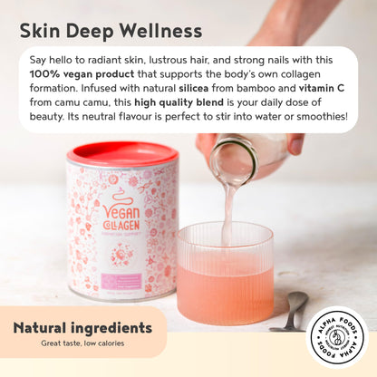 Vegan Collagen Powder with Hyaluronic Acid - Unflavoured 400g Powder Alpha FoodsBuy Supplements Australia