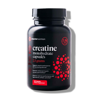 SMARTERNUTRITION Creatine Monohydrate Pills with 2500mg (2.5g) Per Serving, Vegan Capsules - Pre & Post Workout Recovery Support, Promotes Muscle Mass &. Endurance - 60 Count[30-Day Supply] SMARTERNUTRITIONBuy Supplements Australia