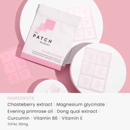 The Patch Remedy Period Patch & Iron Patches Kit - 30 PMS Menstrual Patches for Women with Vitex Chasteberry, Magnesium, Evening Primrose Oil, Dong Quai Extract, Curcumin, Vitamin B6 & E, Iron The Patch RemedyBuy Supplements Australia