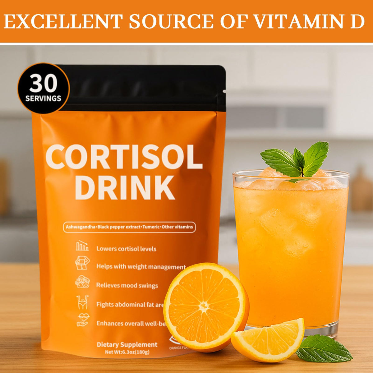 Rulinal Cortisol Drink Powder | Cortisol Supplements for Women | Ashwagandha, L-Theanine, Turmeric Root, Black Pepper Extract for Relax & Focus, Healthy Cortisol Levels, Mental Clarity, Vegan, 6.3oz RulinalBuy Supplements Australia