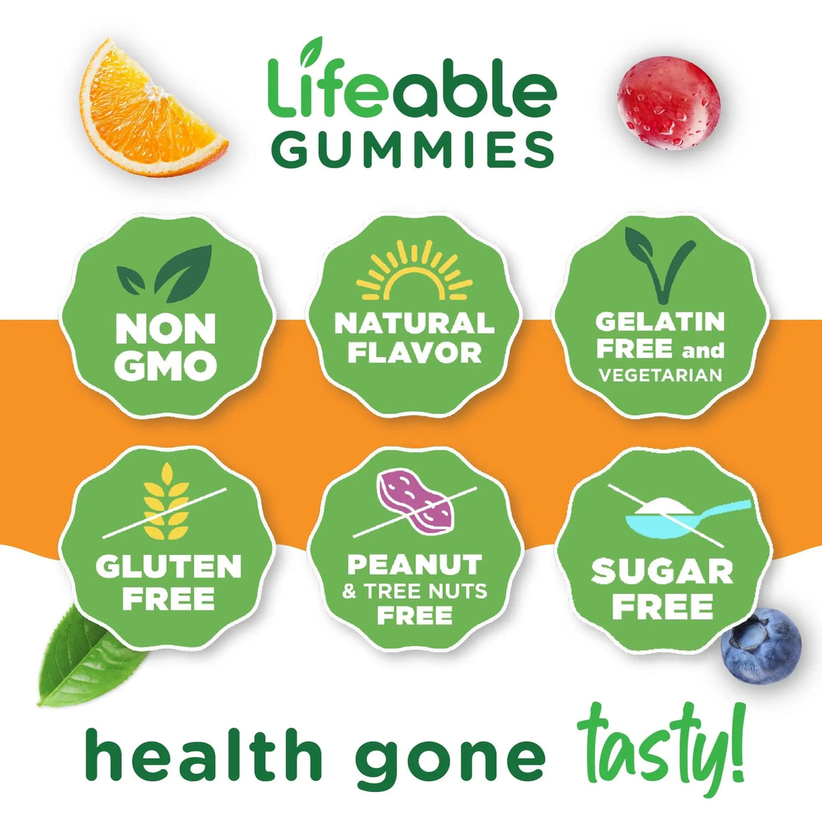 Lifeable Sugar Free Multivitamin for Men Gummies | with Iron and 18 Essential Vitamins and Minerals | Sugar Free Vitamins | 90 Gummies Lifeable