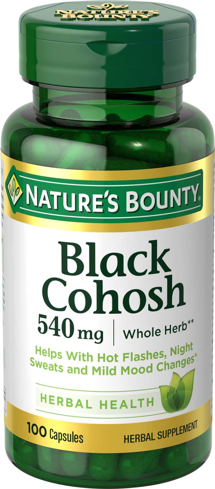 Nature's Bounty Black Cohosh Root Pills and Herbal Health Supplement, Natural Menopausal Support, 540 mg, 100 Capsules Nature's BountyBuy Supplements Australia