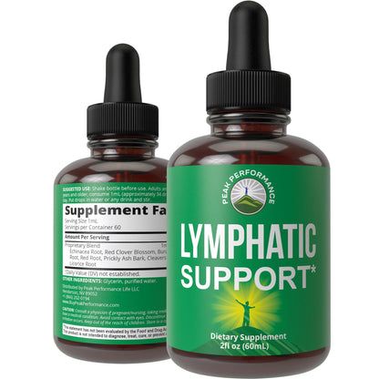 Peak Performance Lymphatic Drainage Drops. Sugar Free 7-in-1 Lymph Detox and Cleanse Support. Vegan Supplement with Echinacea, Red Clover Blossom, Burdock Root, Cleavers Herb, Licorice Root, and More Peak Performance buy supplements Au