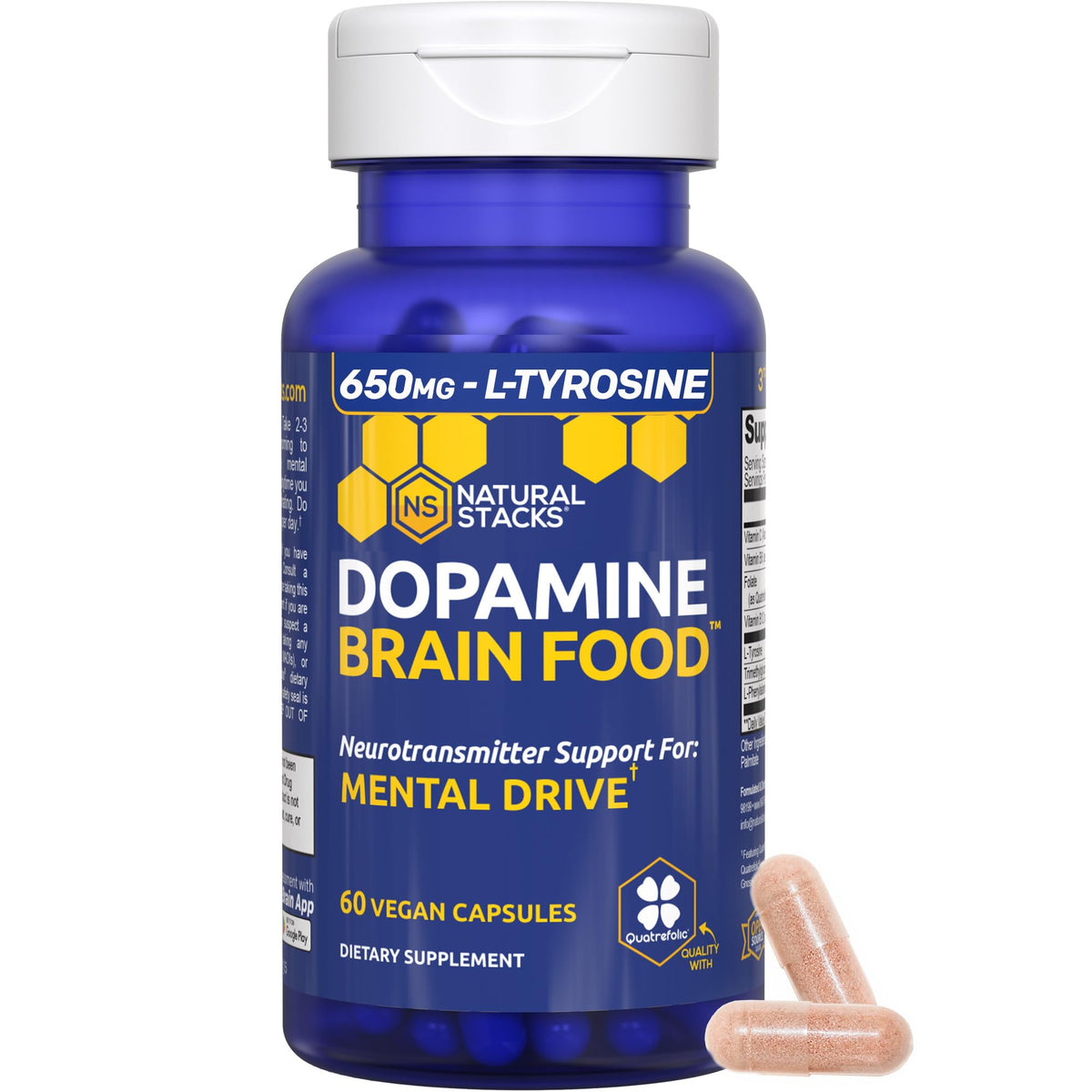 NATURAL STACKS Dopamine Brain Food + Magtech Magnesium Bundle - Chelated Magnesium Complex - Supports Brain Health & Mental Drive* - 150 Total Capsules NATURAL STACKSBuy Supplements Australia