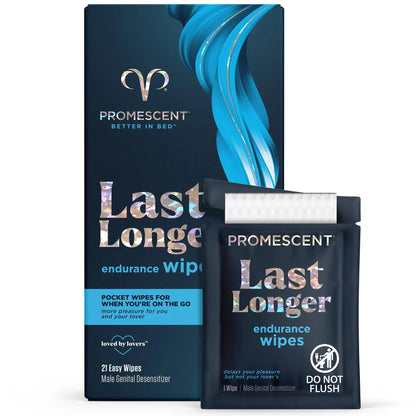 Promescent Delay Wipes Sexual Enhancer for Men to Last Longer in Bed, Extended Climax Control with Benzocaine for Male Genital Desensitizing - Increase Duration, Performance, and Stamina (21 Count) Promescent buy supplements Au