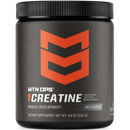 MTN OPS Micronized Creatine Monohydrate Powder – Unflavored 5 g per Serving, 50 Servings – Pure Creatine for Men for Muscle Recovery & Strength Training MTN OPSBuy Supplements Australia