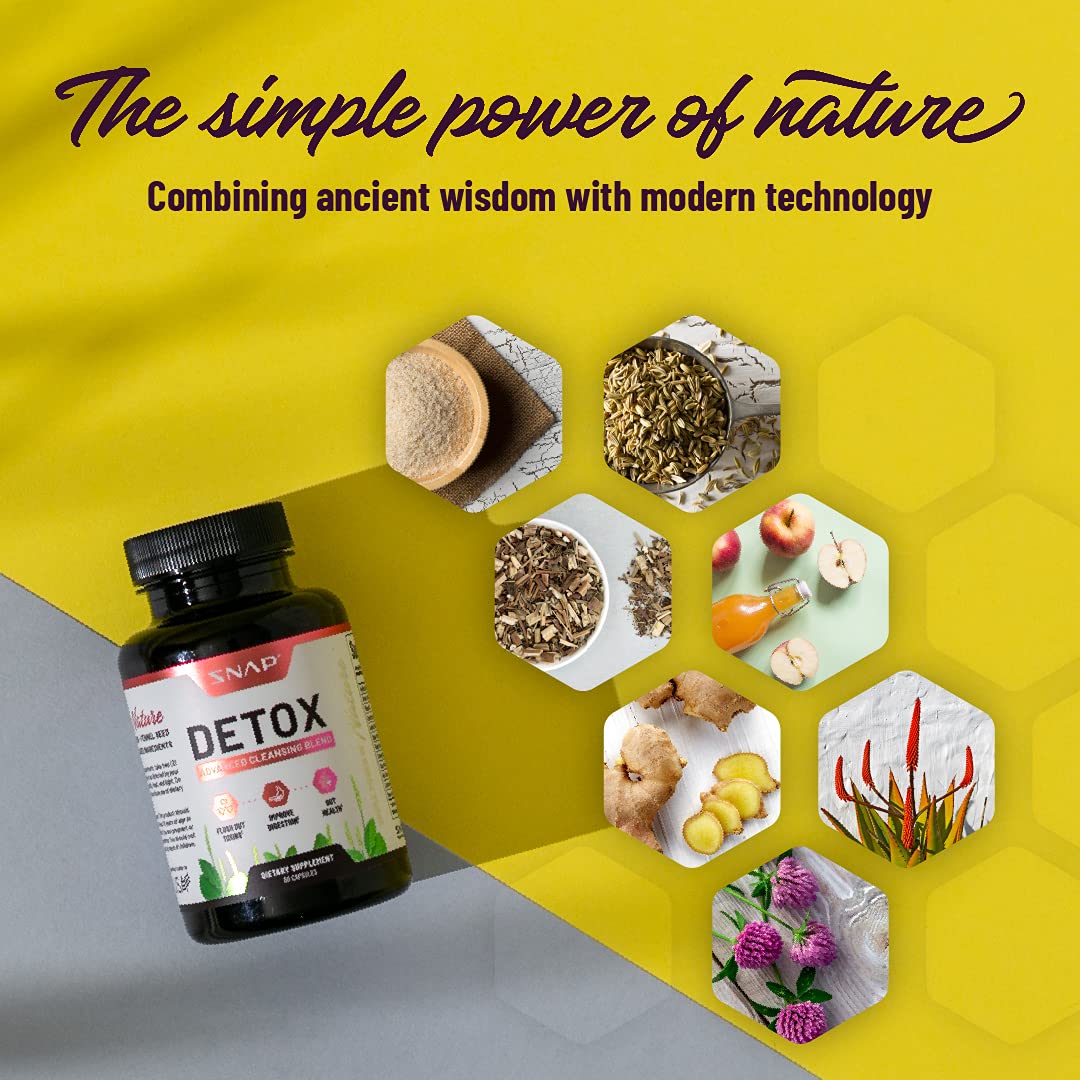 Snap Supplements Detox Cleanse Capsules - Advanced Blend for Full Body Detox & Cleans Snap SupplementsBuy Supplements Australia