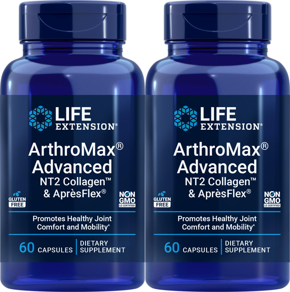 Life Extension ArthroMax Advanced with NT2 Collagen & ApresFlex, 60 Capsules (Pack of 2) Life ExtensionBuy Supplements Australia