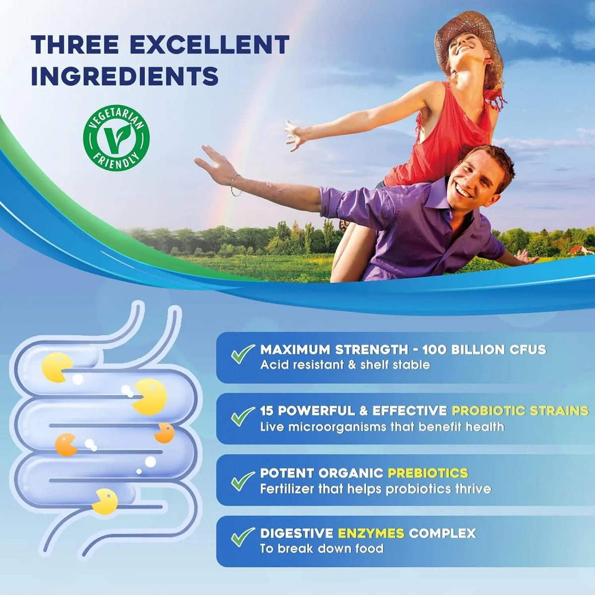 Probiotics for Women & Men - 100 Billion Plus Digestive Enzymes & Prebiotics, Highest Potency 3-in-1 Complete Probiotics for Digestive Health, Immune Support ZEBORA buy supplements Au