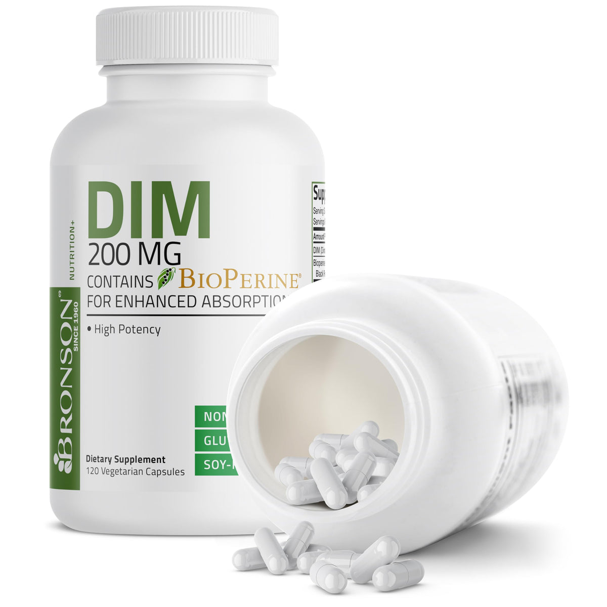 Bronson DIM Supplement 200 MG Diindolymethane with BioPerine for Enhanced Absorption, Estrogen Metabolism & Maintains Balanced Hormone Levels, 120 Vegetarian Capsules BronsonBuy Supplements Australia