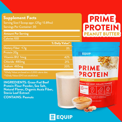 Equip Foods Prime Protein - Grass Fed Beef Protein Powder Isolate - Paleo and Keto Friendly EquipBuy Supplements Australia